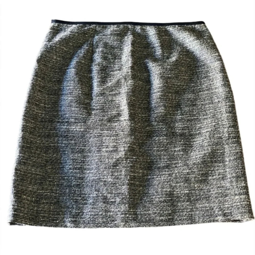 TORY BURCH Skirt Jacquard Blue/Beige  Metallic Tweed - Size 14